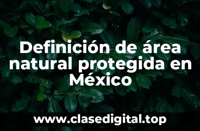 Ejemplos de áreas naturales protegidas en México