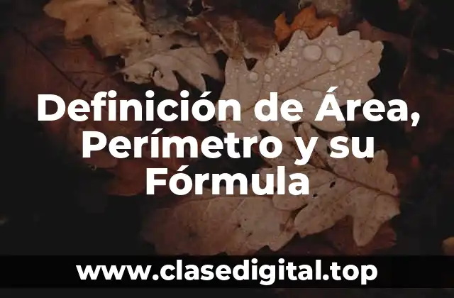 Definición de Área, Perímetro y su Fórmula