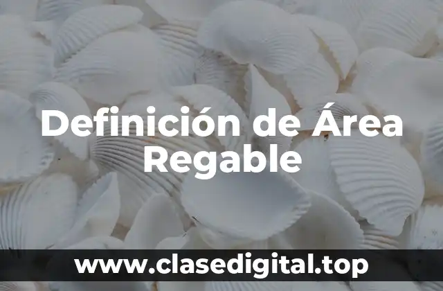 Definición de Área Regable