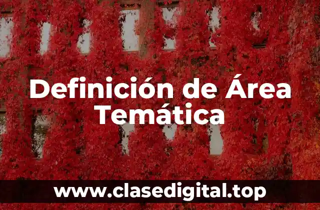 Definición de Área Temática