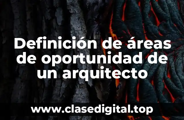 Definición de áreas de oportunidad de un arquitecto