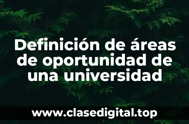 Ejemplos de áreas de oportunidad de una universidad