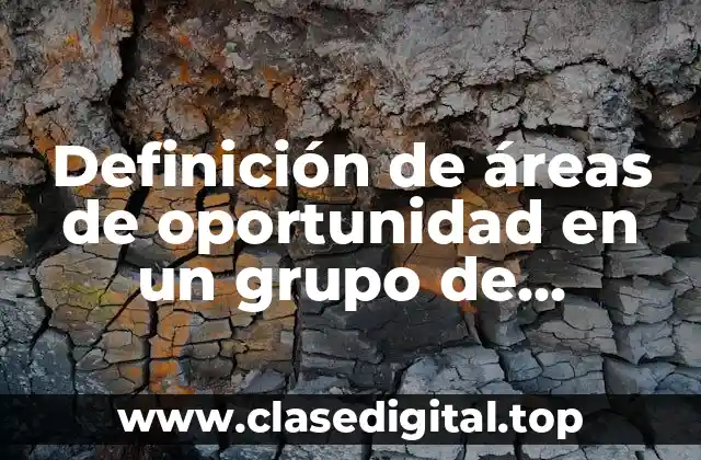 Definición de áreas de oportunidad en un grupo de alumnos
