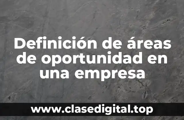Definición de áreas de oportunidad en una empresa