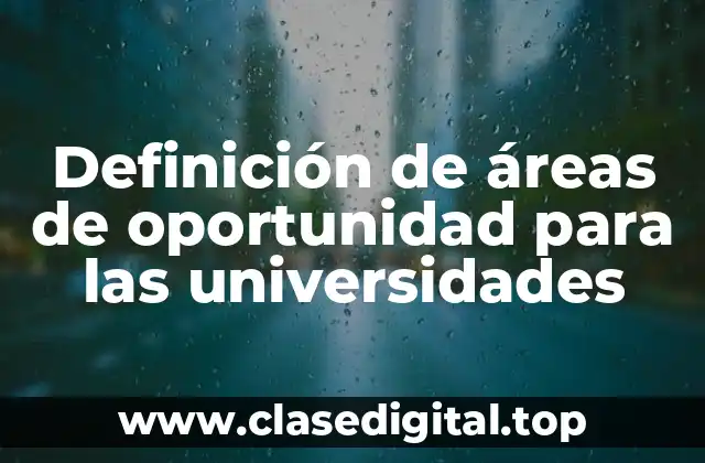 Definición de áreas de oportunidad para las universidades