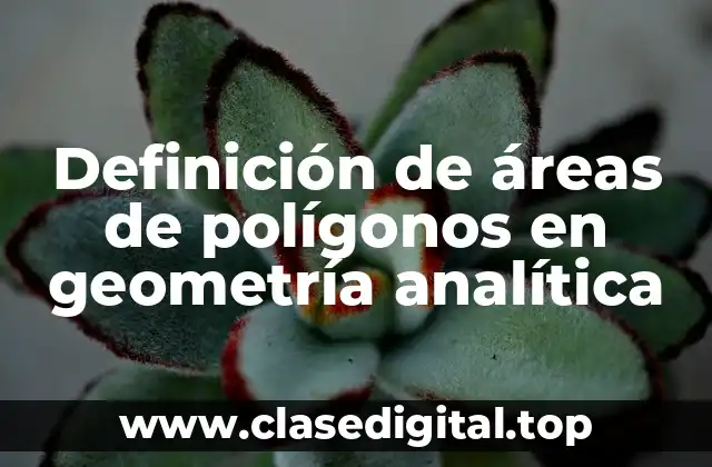 Definición de áreas de polígonos en geometría analítica