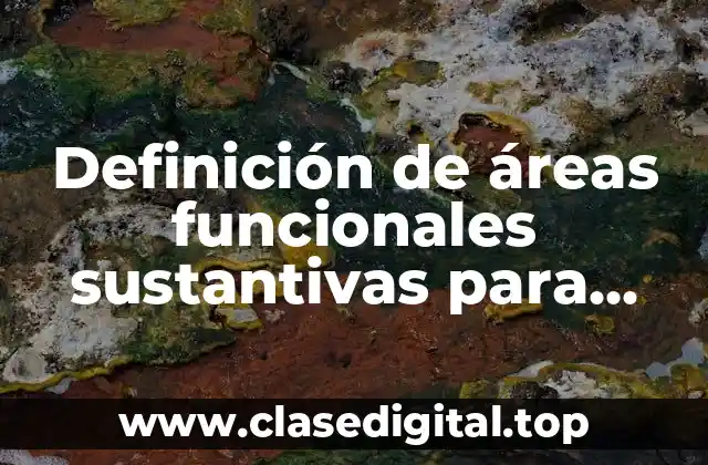 Definición de áreas funcionales sustantivas para fabrica de ropa