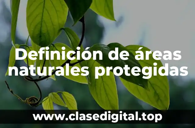 Definición técnica de área natural protegida
