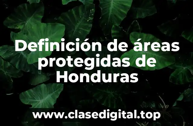 Definición de áreas protegidas de Honduras