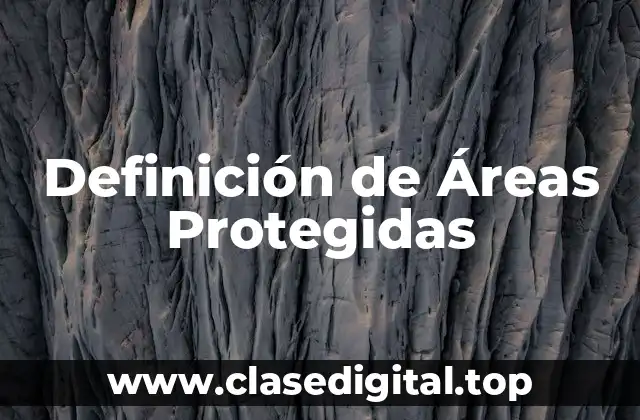 Definición Técnica de Áreas Protegidas