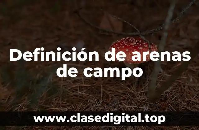 Definición de arenas de campo
