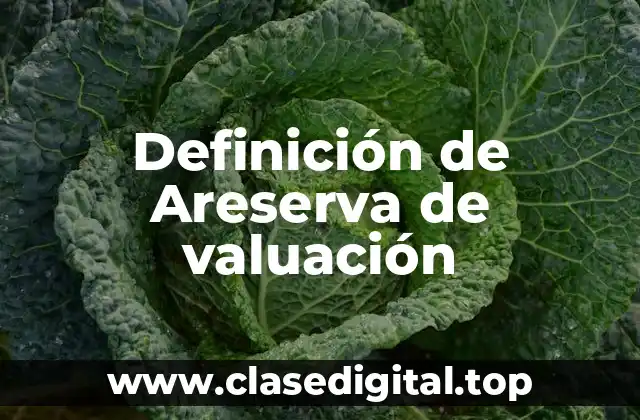 Definición de Areserva de valuación