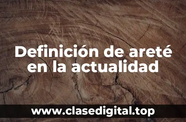 Definición de areté en la actualidad