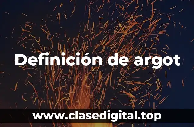 Definición de argot
