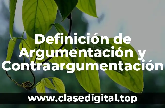 Definición de Argumentación y Contraargumentación