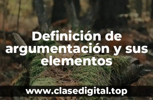 Definición de argumentación y sus elementos