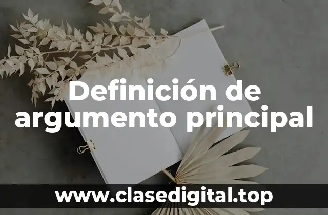 Ejemplos de argumento principal
