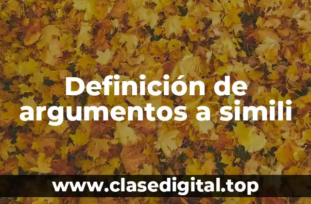 Definición de argumentos a simili