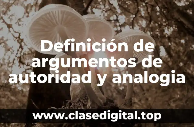Definición de argumentos de autoridad y analogia