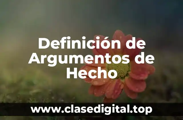 Definición de Argumentos de Hecho