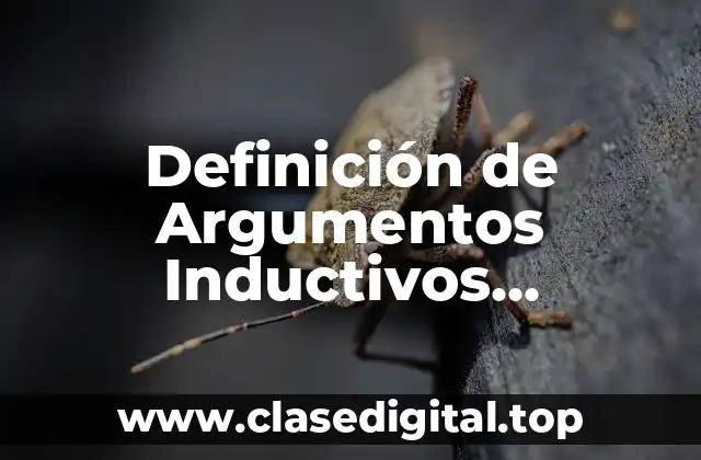 Definición de Argumentos Inductivos Analogicos