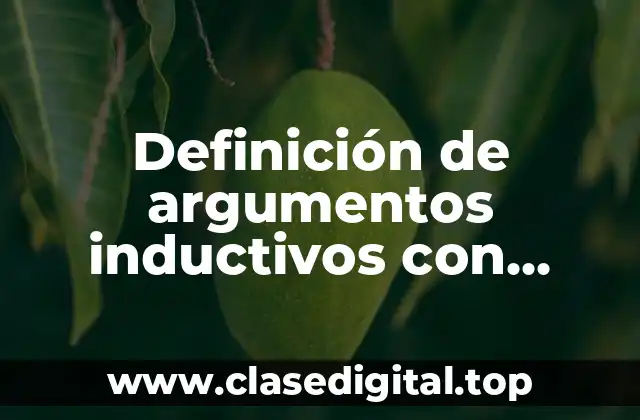 Definición de argumentos inductivos con errores