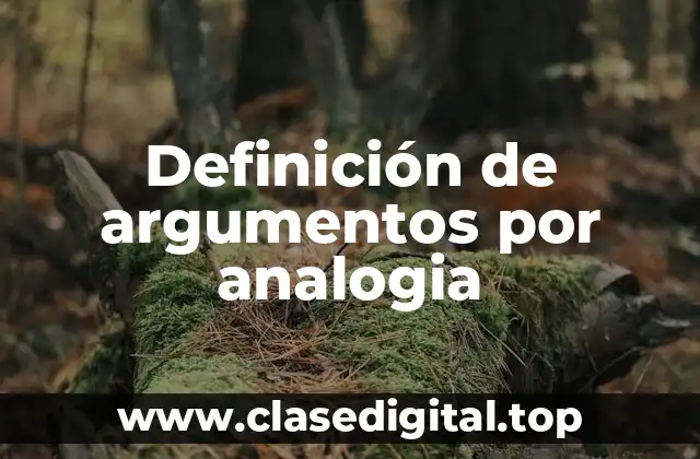 Definición de argumentos por analogia