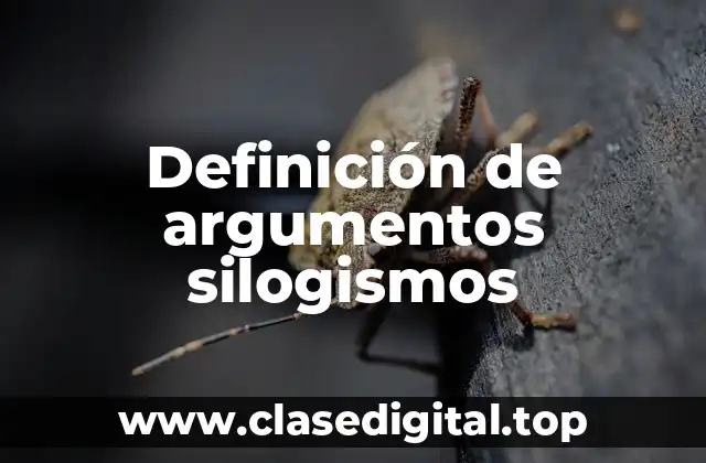 Definición de argumentos silogismos