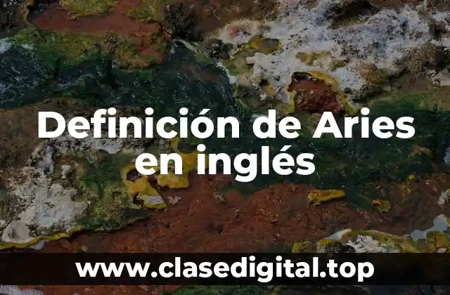 Definición de Aries en inglés