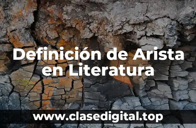 Definición de Arista en Literatura