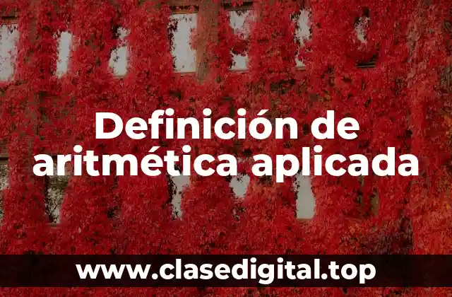 Definición de aritmética aplicada