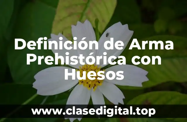 Definición de Arma Prehistórica con Huesos