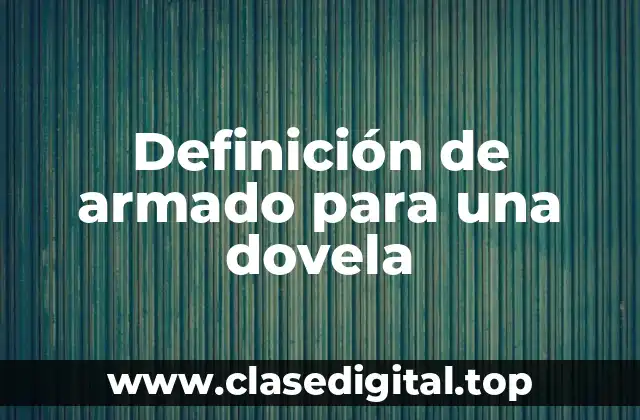 Definición de armado para una dovela