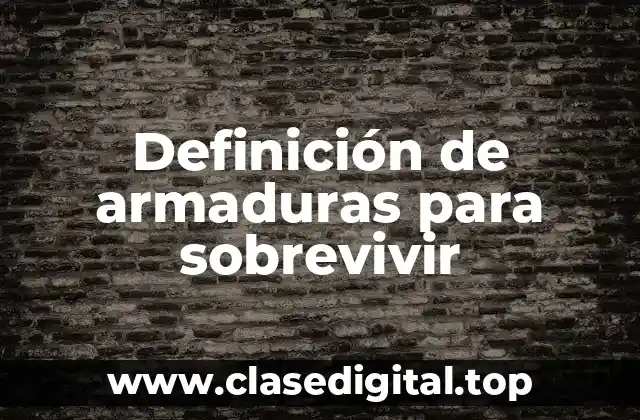 Definición de armaduras para sobrevivir