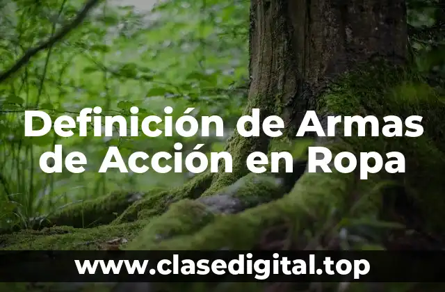 Definición técnica de Armas de Acción en Ropa