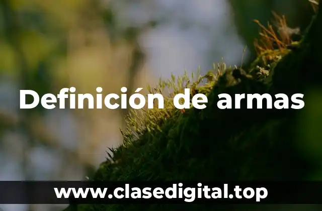 Definición de armas