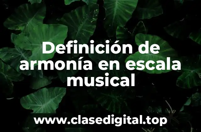 Definición de armonía en escala musical