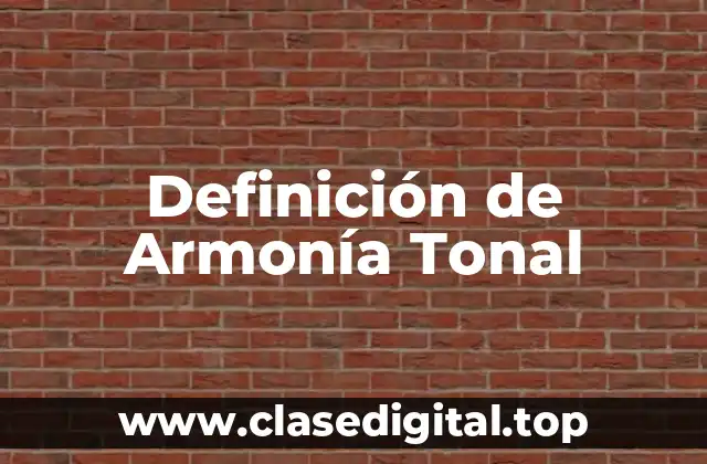 Ejemplos de Armonía Tonal