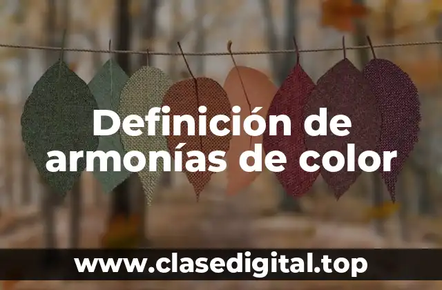 Definición de armonías de color