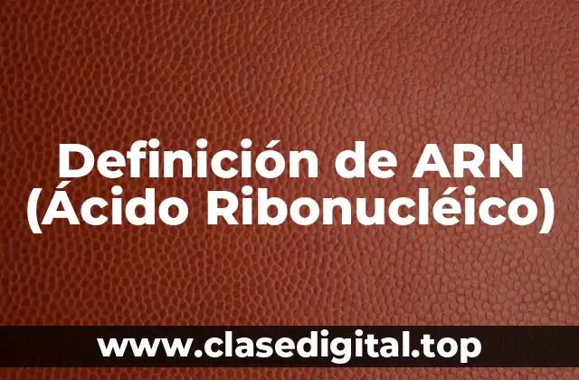 Definición de ARN (Ácido Ribonucléico)