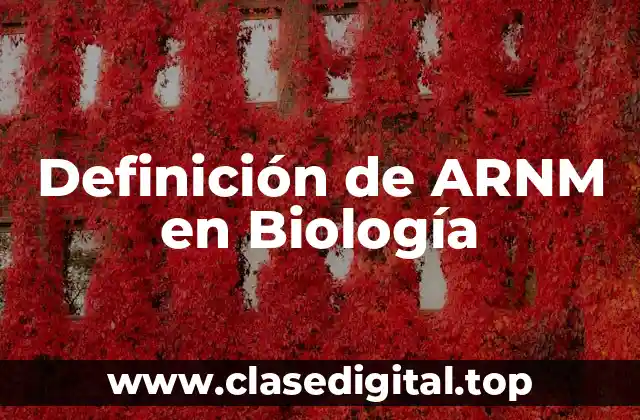 Definición de ARNM en Biología