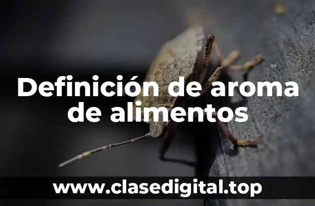 Definición de aroma de alimentos