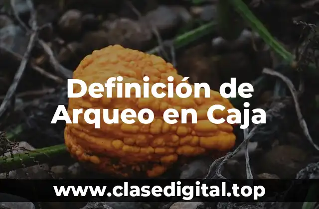 Definición de Arqueo en Caja