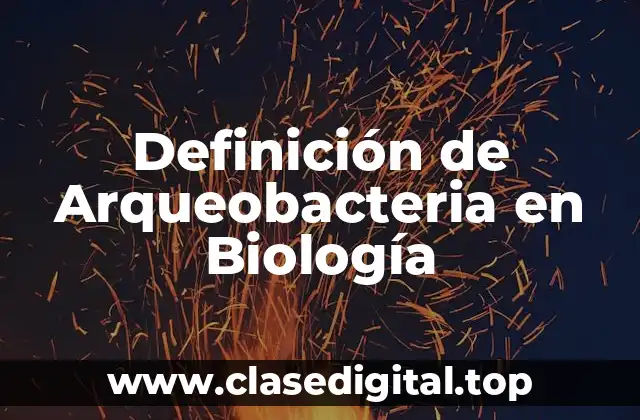 Definición de Arqueobacteria en Biología