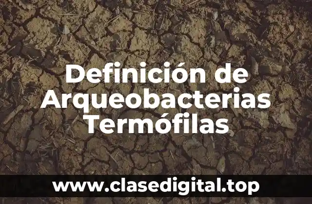 Definición de Arqueobacterias Termófilas
