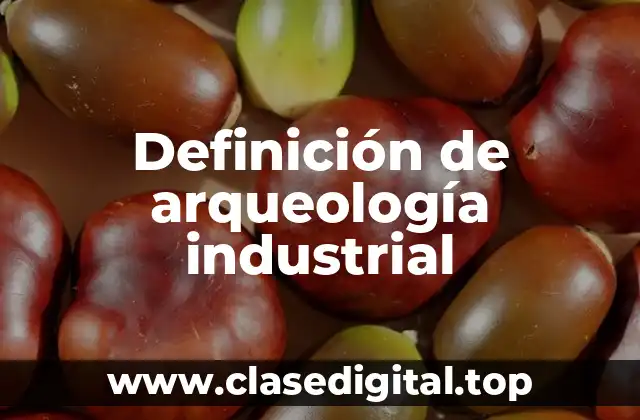Definición de arqueología industrial