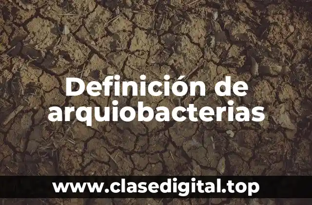 Definición de arquiobacterias