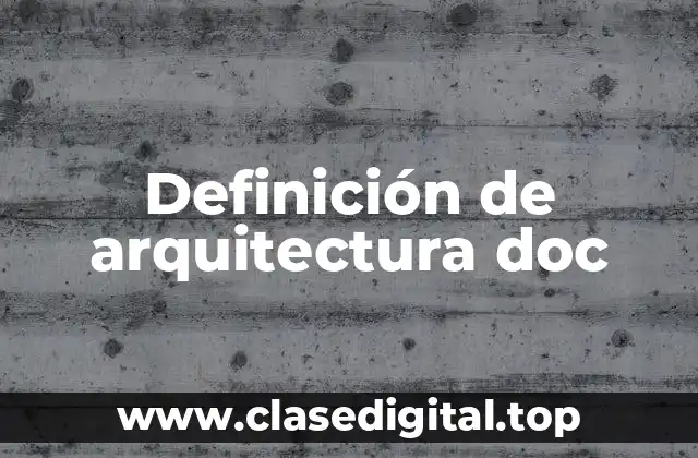 Definición de arquitectura doc