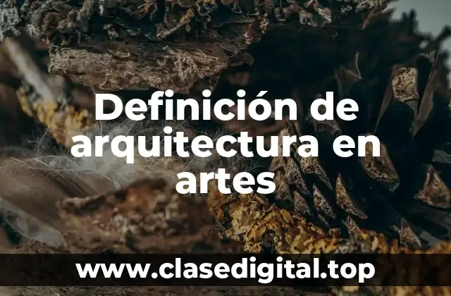 Definición de arquitectura en artes