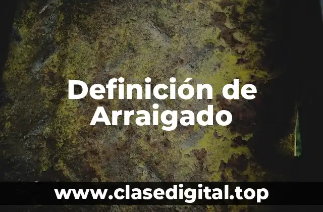 Definición de Arraigado